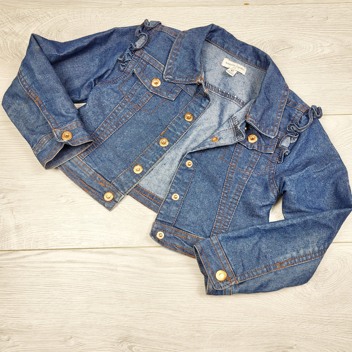 MHAN3 - Nanette Lepore denim jacket with snap buttons. Size 4T