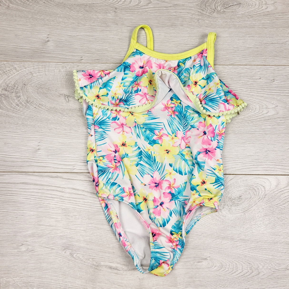 RMAZ2 - Penelope Mack floral print one piece swimsuit. Size 4T