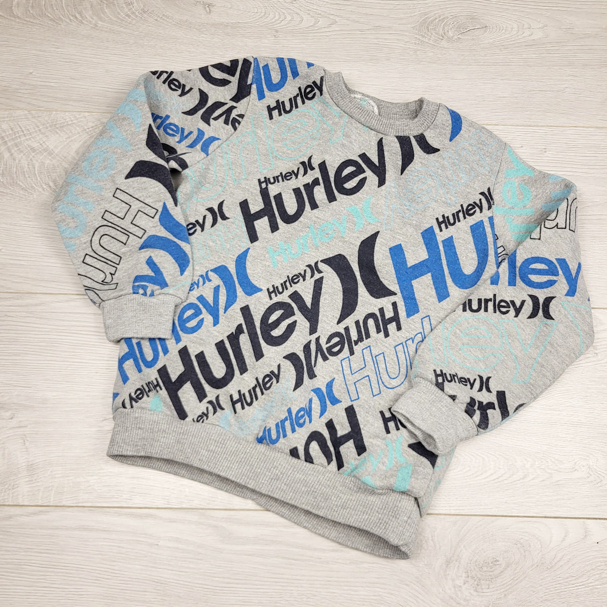 RMAZ2 - Hurley grey logo sweatshirt. Size 4T