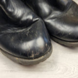 ESZ2 - Old Navy black zip up faux leather boots. Size 11