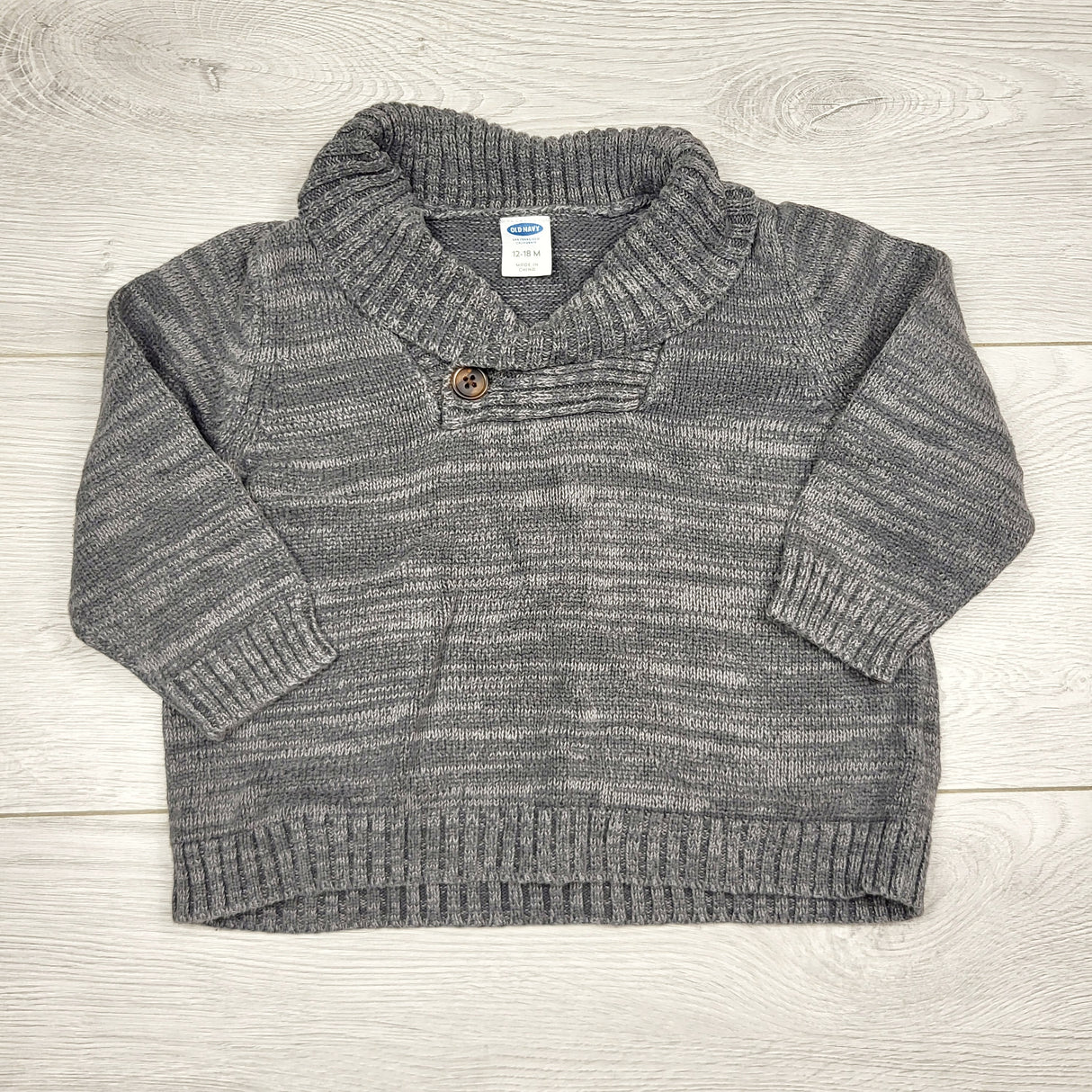 SPRCH1 - Old Navy grey pullover sweater. Size 12-18 months