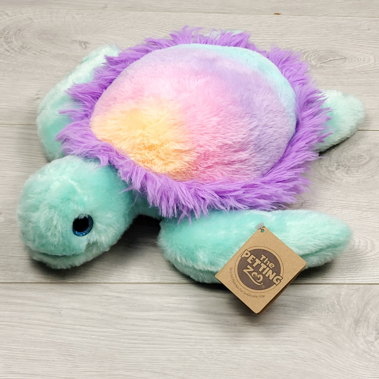 KTBL2 - NEW - The Petting Zoo medium sized plush turtle