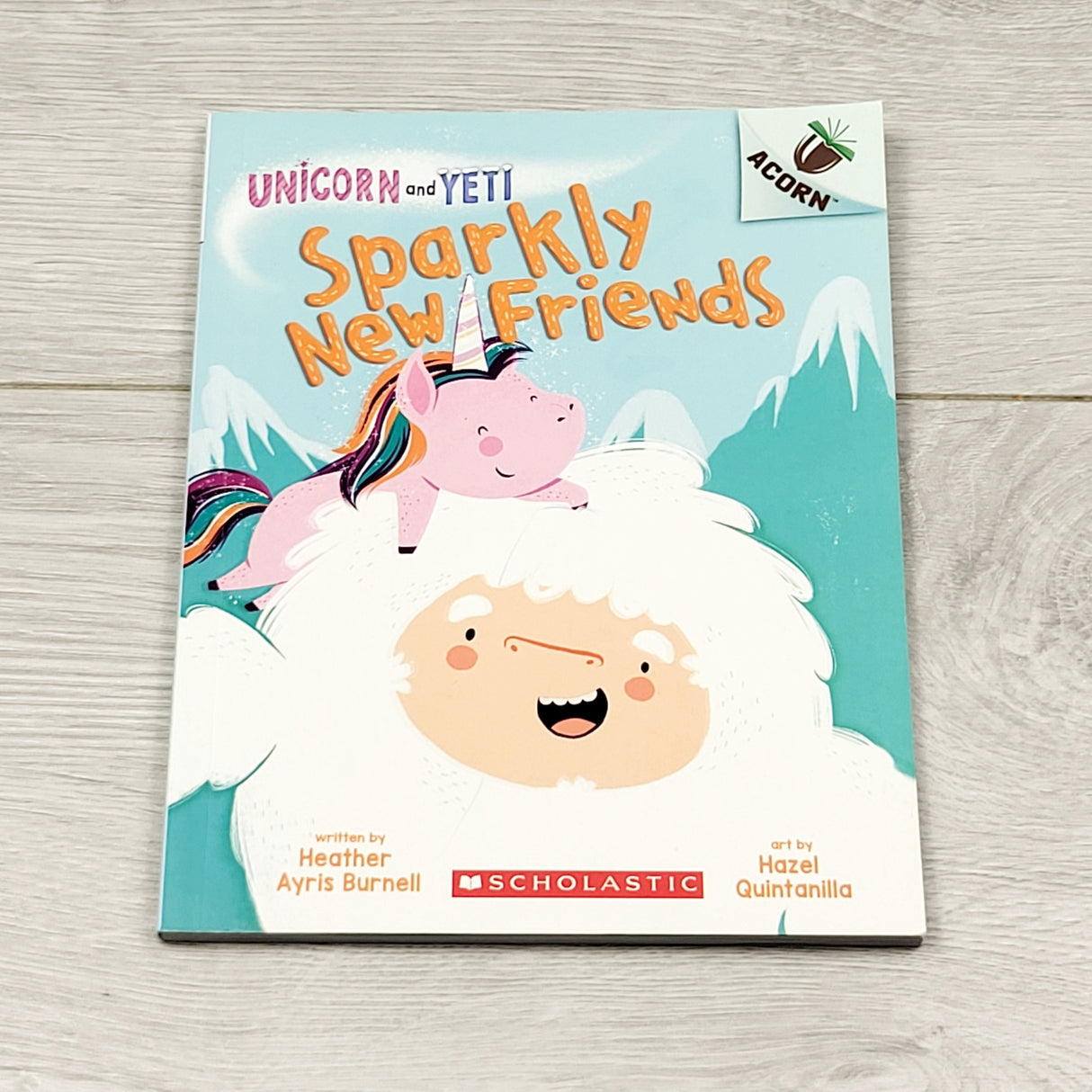 MHAN4 - Sparkly New Friends. Soft cover Unicorn and Yeti book