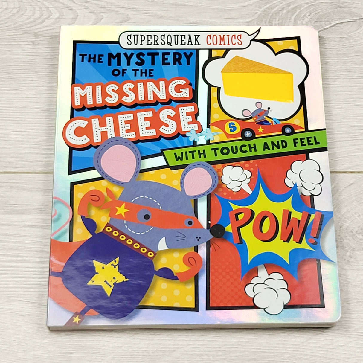 MHAN4 - The Mystery of the Missing Cheese. Touch and feel board book