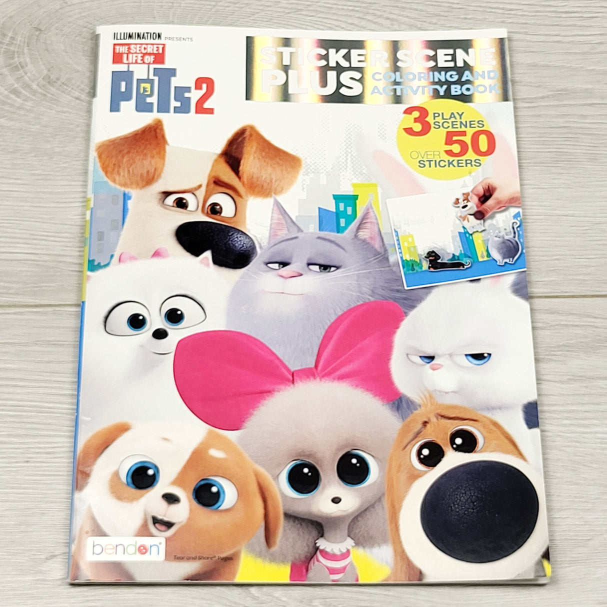 MHAN4 - NEW - The Secret Life of Pets Sticker Scene Plus Coloring and Activity Book