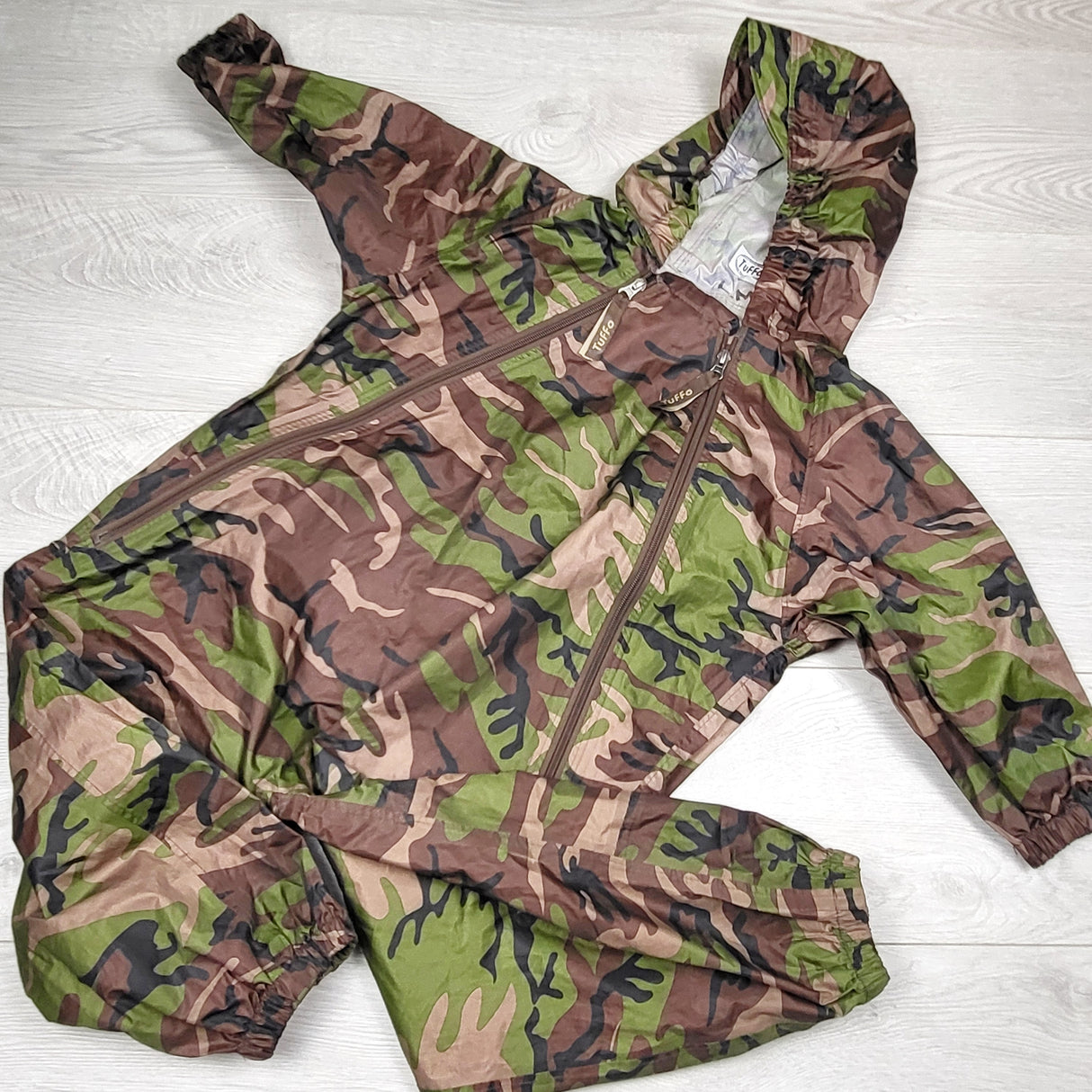 RMAZ33 - Tuffo Muddy Buddy camouflage one piece rain suit. Size 4T