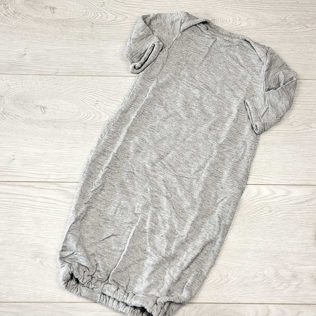 ECRS3 - Grey handmade bamboo blend sleep gown. Approx 0-6 months