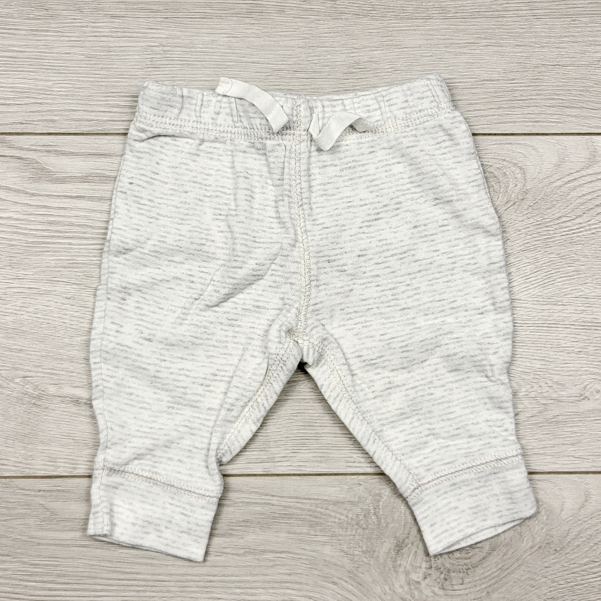 ECRS3 - Carters white and grey striped cotton pants. Size 3 months