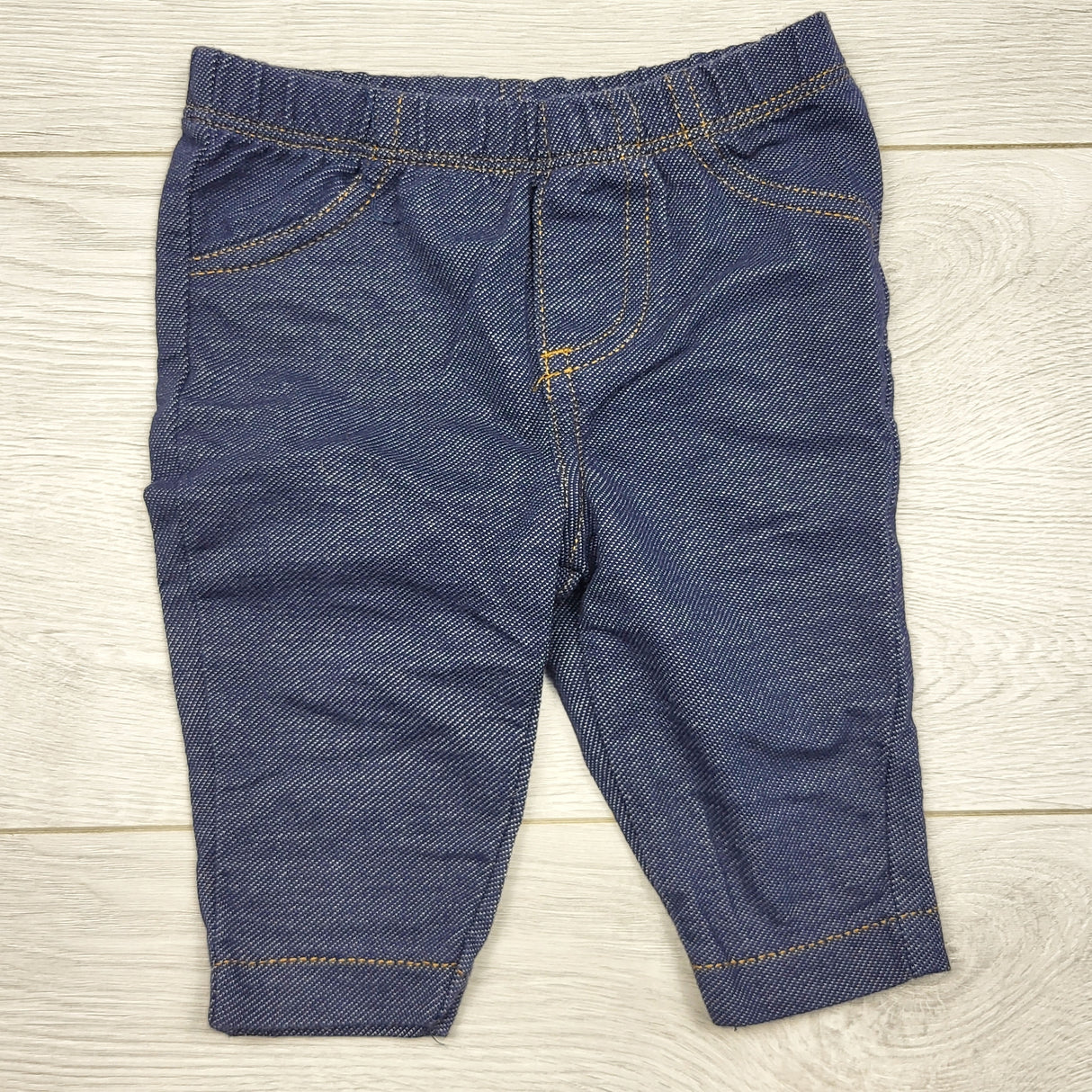 ECRS33 - Carters denim look cotton leggings. Size 3 months