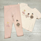 HBRK1 - Next pink 2pc set with ballet dancers. Size 18-24 months