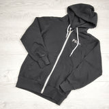 HBRK1 - Pacific Surf Co. black zip up Tofino hoodie. Adult XXS