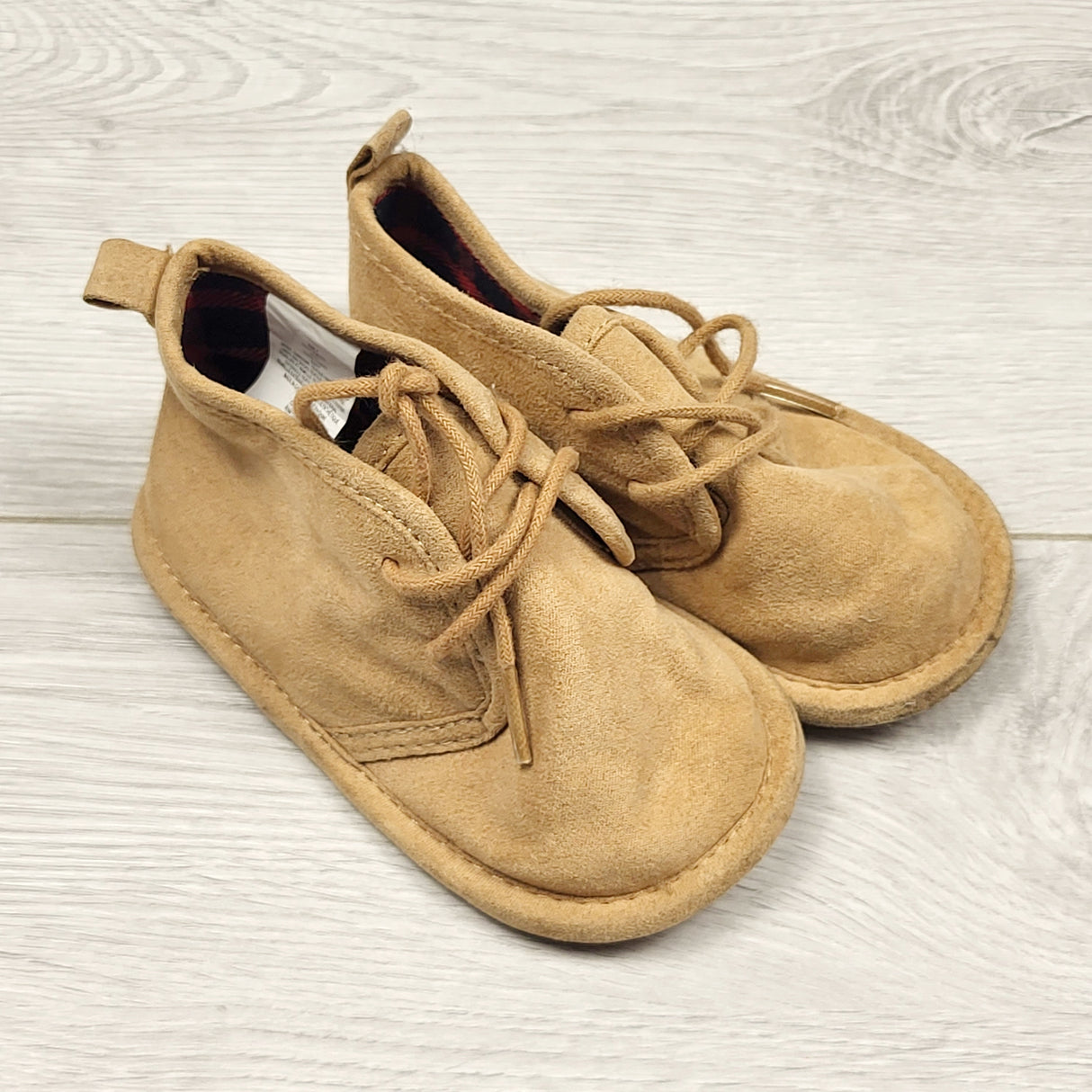 RBRSN1 - Joe tan soft soled lace up shoes. Size 4 (infant)