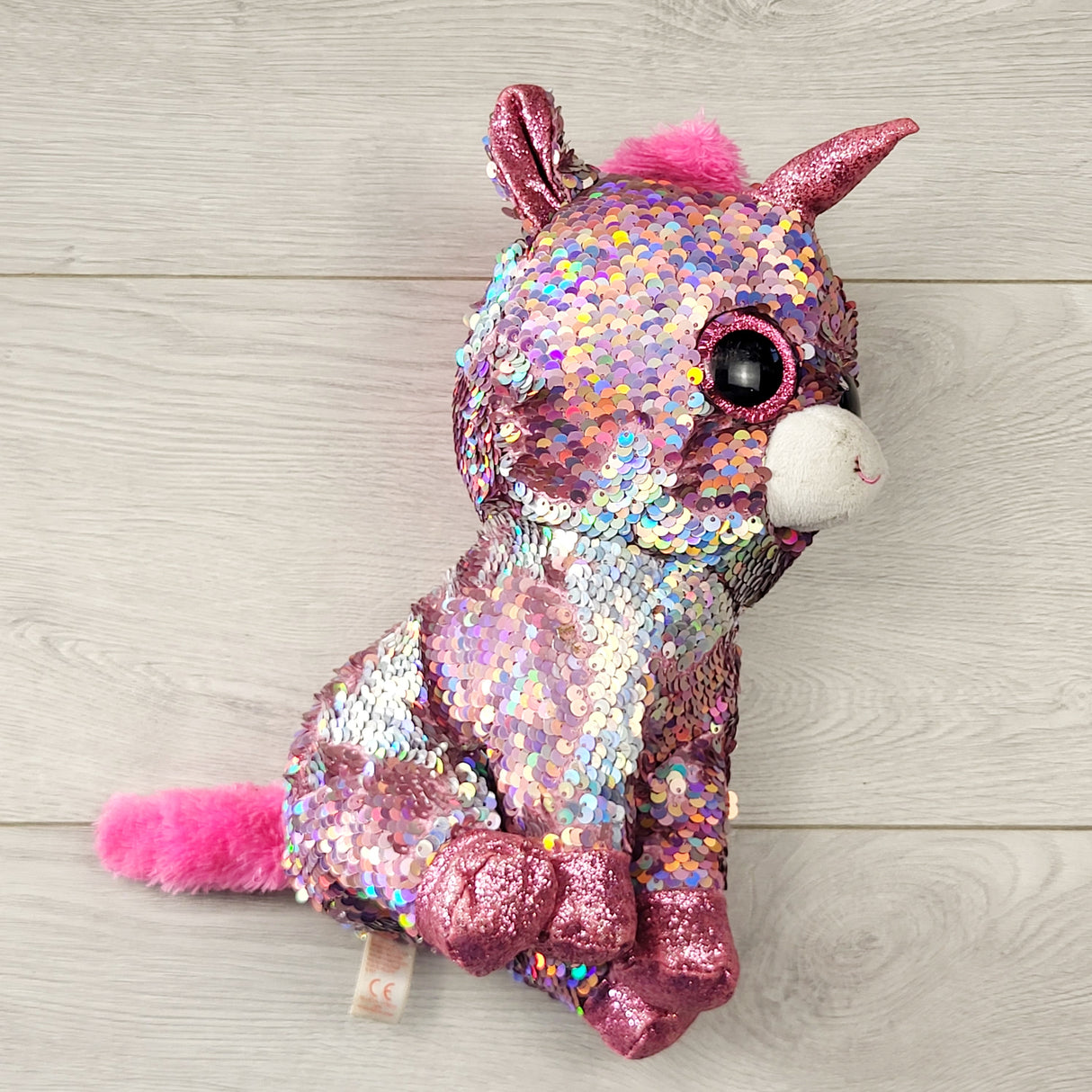 ESZ3 - Ty "Flippables" medium sized sparkle unicorn with flip sequins