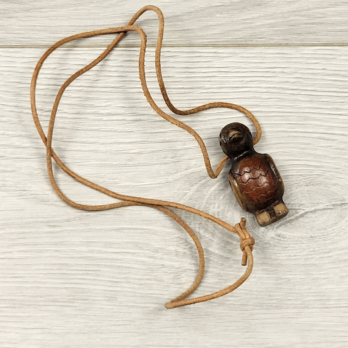 ZPXT2 - Wooden hand carved bird shaped whistle necklace