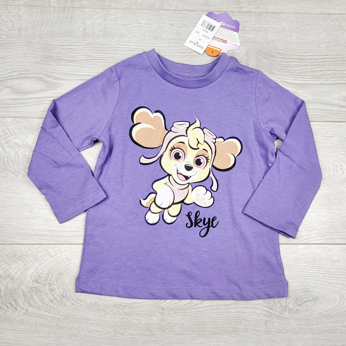 RBRSN3 - NEW - Paw Patrol purple Skye long sleeved top. Size 2T