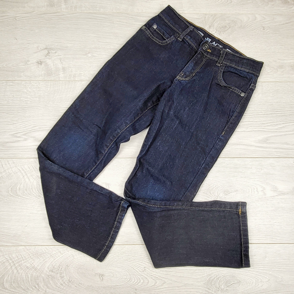 RBRSN3 - Children's Place dark wash straight leg jeans. Size 7