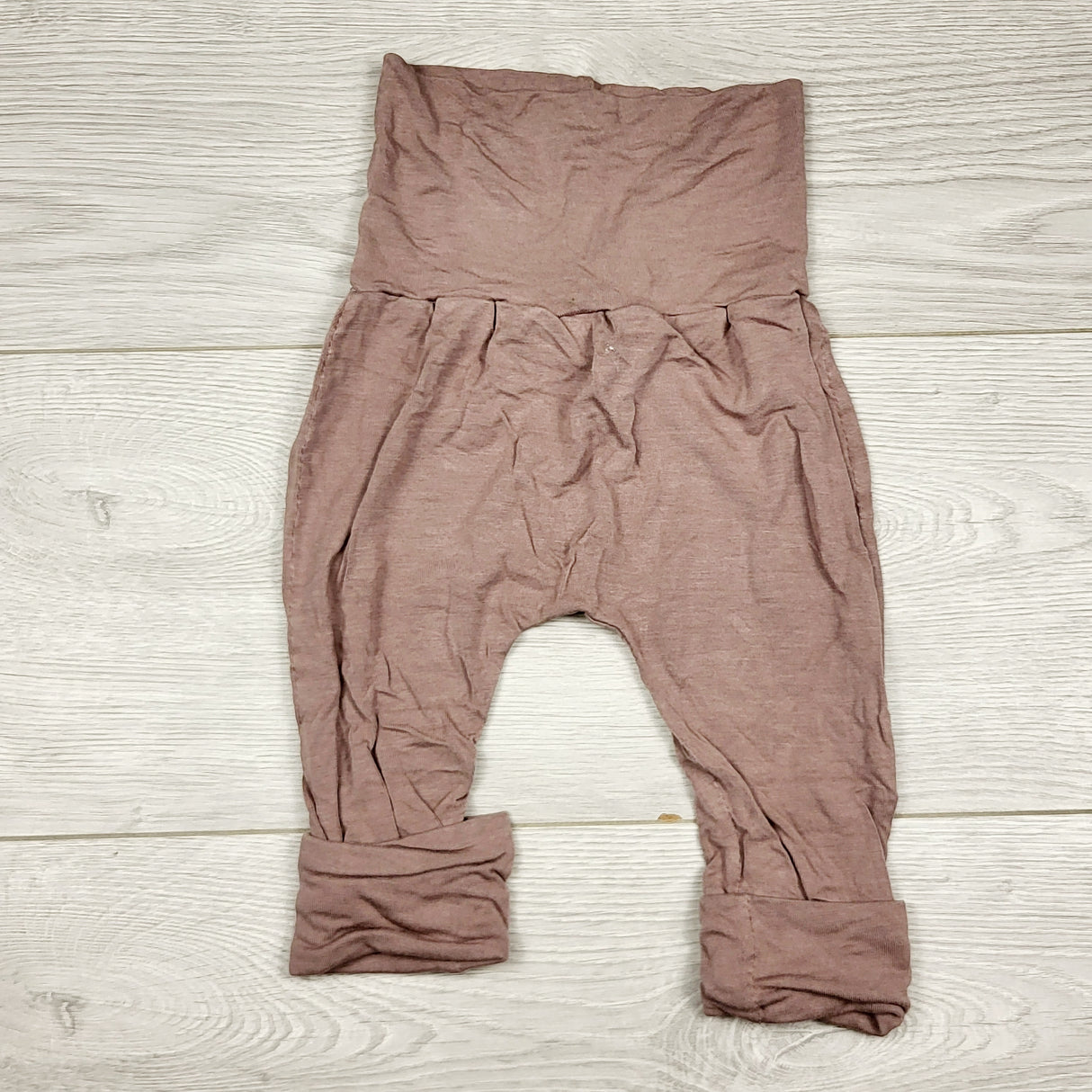 ECRS4 - Handmade pinky-purple rayon grow with me pants. Approx 6-18 months