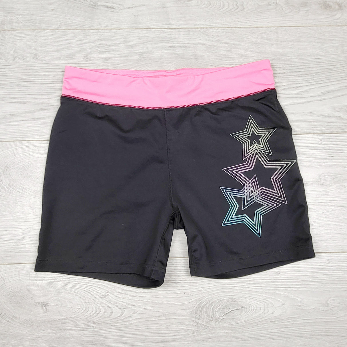 ACRF1 - Joe black spandex bike shorts with stars. Size 14