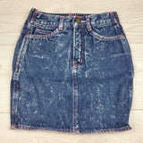 BVRN1 - Vintage 1990s Jonathan G acid wash jean skirt. Size 4T