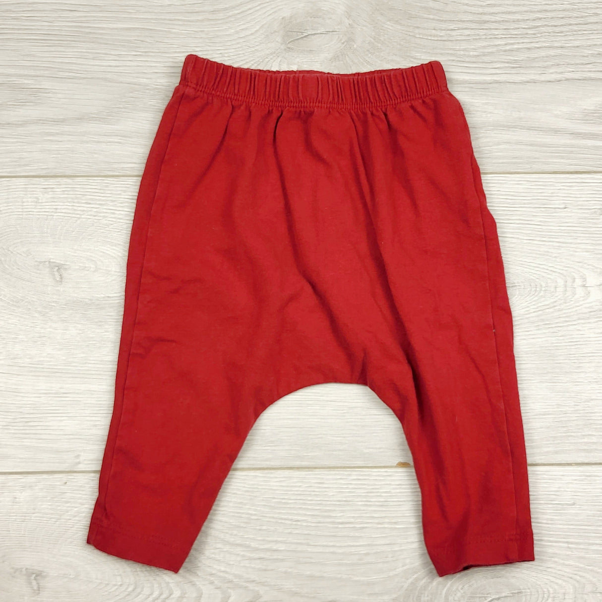 COWN1 - Old Navy red drop crotch cotton pants. Size 3-6 months