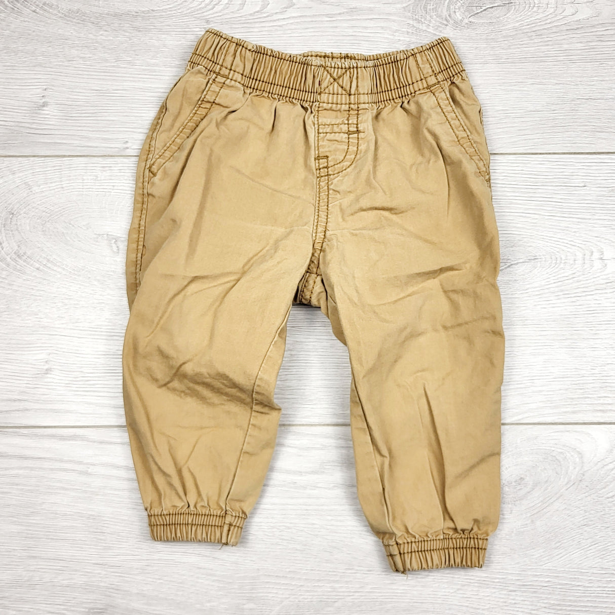 LMAC2 - Carters khaki pull on pants. Size 9 months