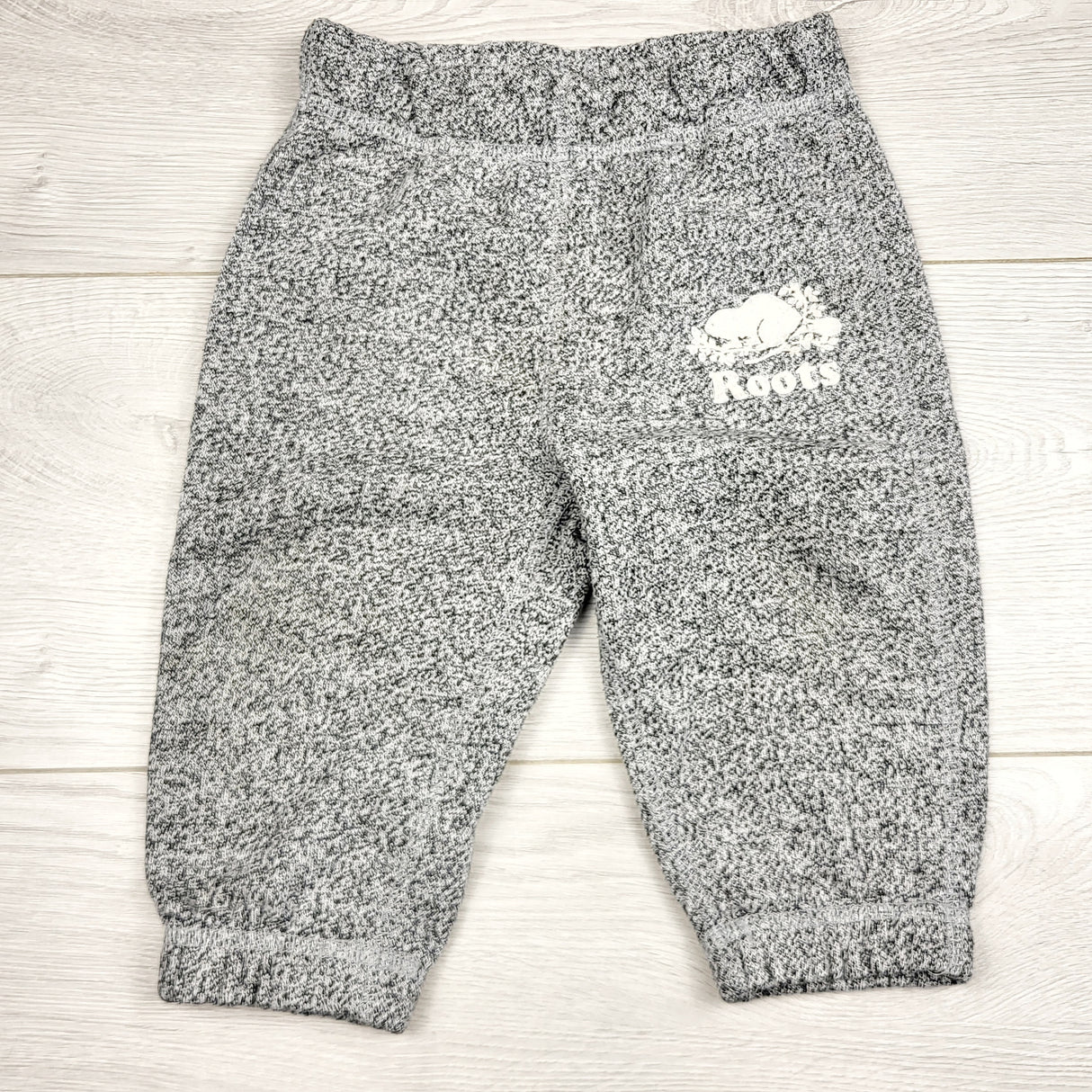 LMAC2 - Roots grey cotton pants. Size 6-12 months