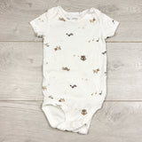 LMAC2 - Carters white farmyard bodysuit. Size 6 months