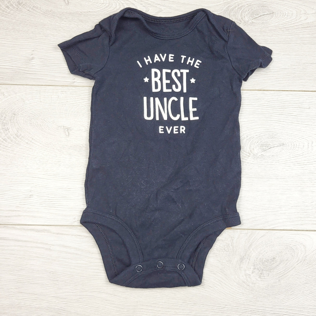 LMAC2 - Simple Joys black "I Have the Best Uncle Ever" bodysuit. Size 3-6 months