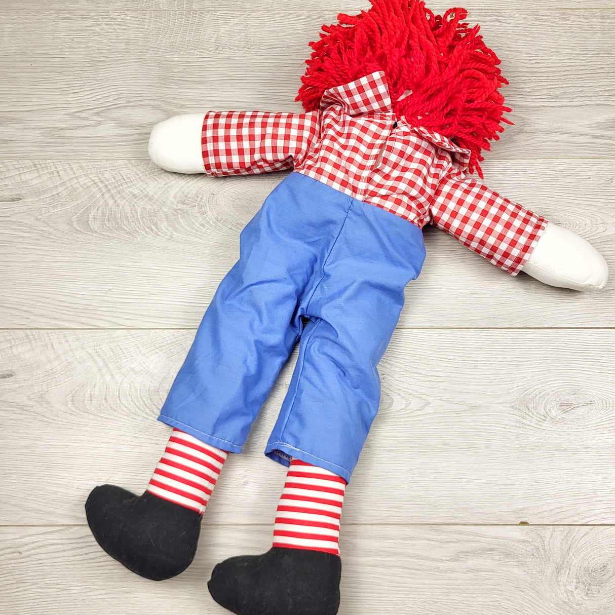 CBT1 - Handmade Raggedy Ann doll.  Marks on face