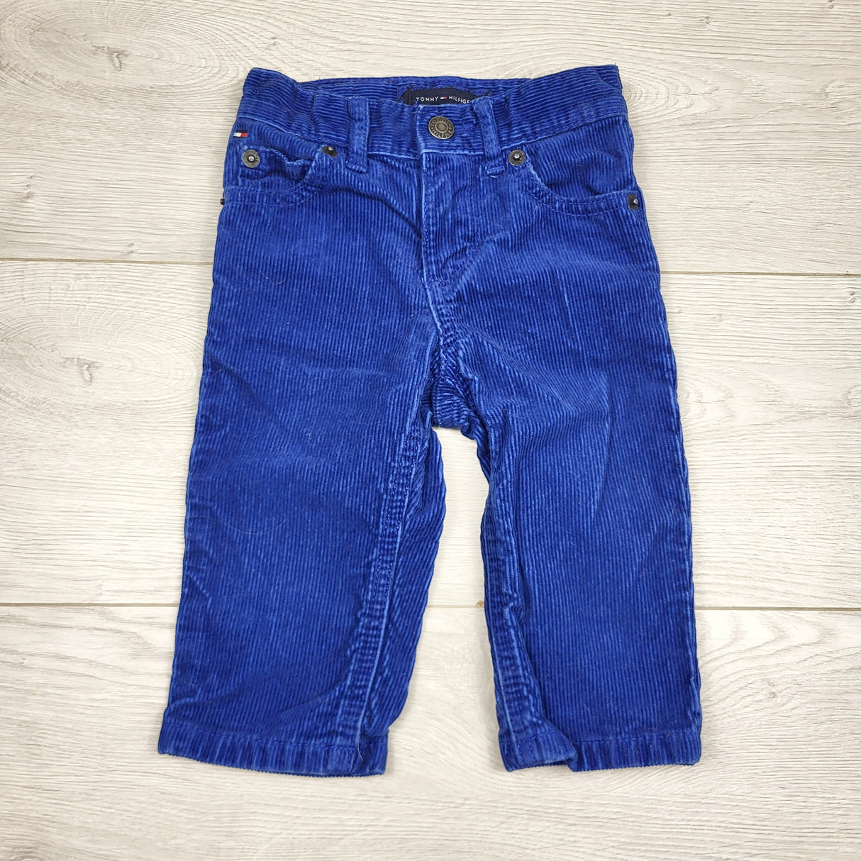 JMCL2 - Tommy Hilfiger blue corduroy pants. Size 6-9 months