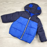 RUBH2 - Gap two-tone fleece lined insulated jacket. Size 6-12 months