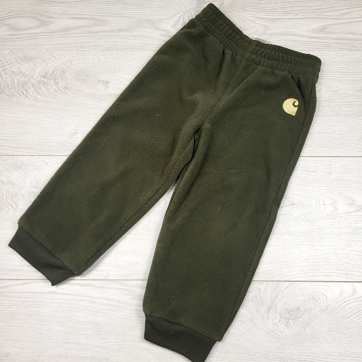 DMKY2 - Carhartt green fleece pants. Size 24 months