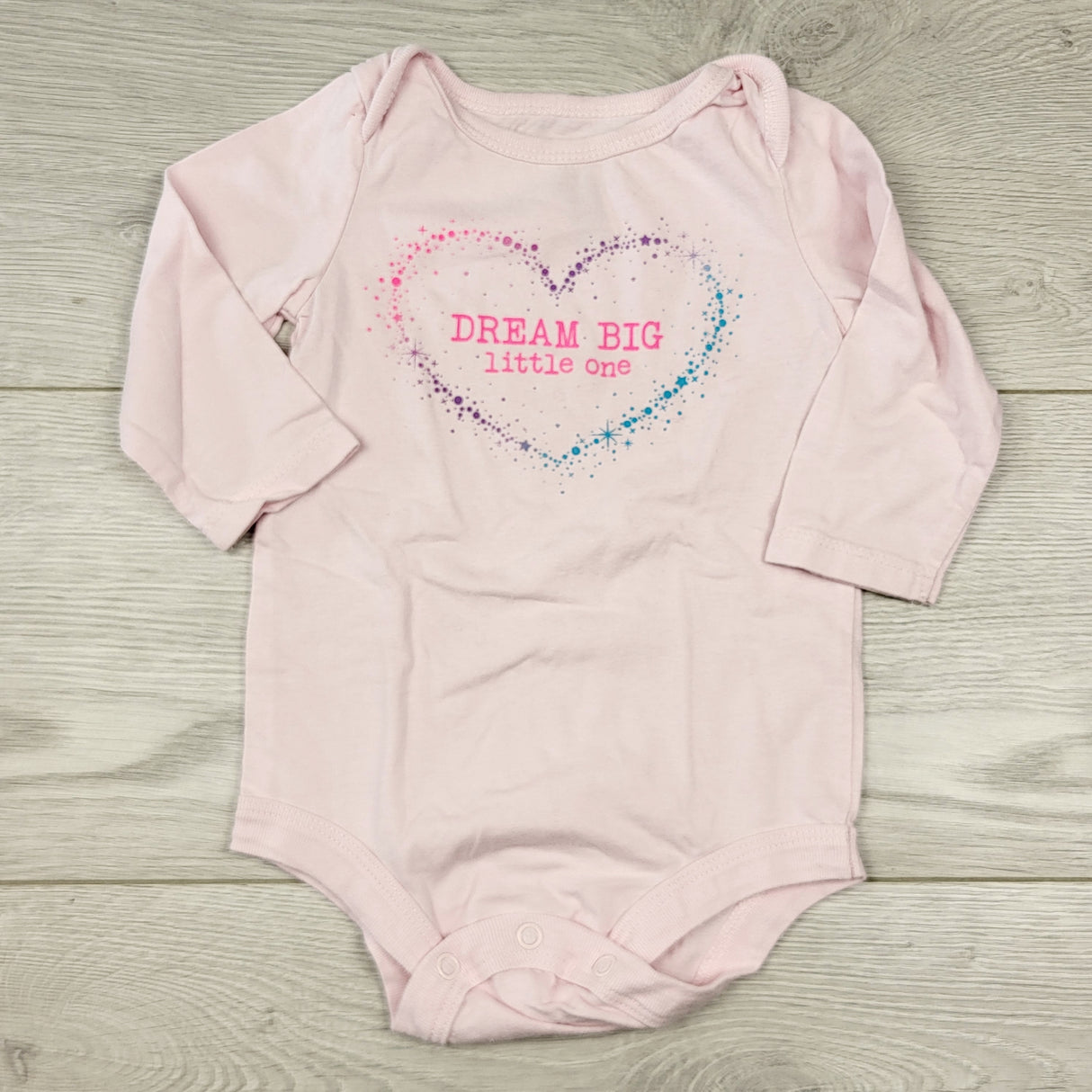 CCRT2 - George pink "Dream Big Little One" bodysuit. Size 6-12 months