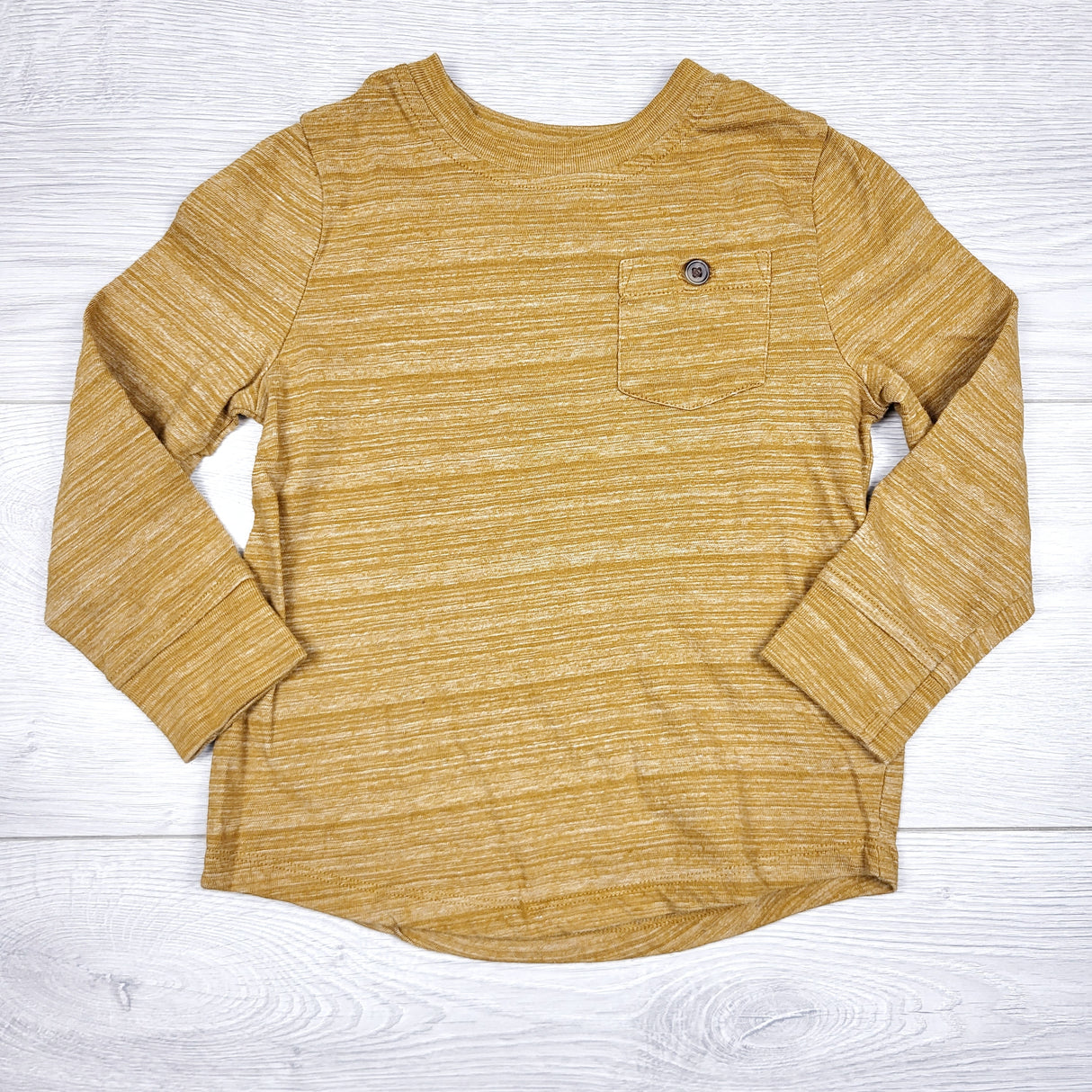 PETP1 - Old Navy tan marled long sleeved top. Size 3T