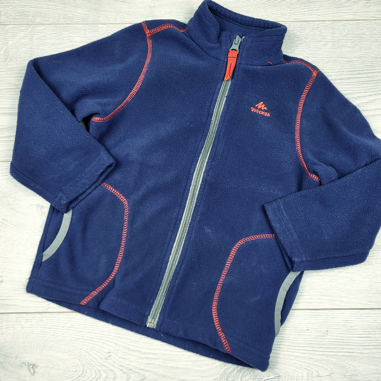 PETP1 - Decathlon mavy fleece zip up jacket. Size 3/4T