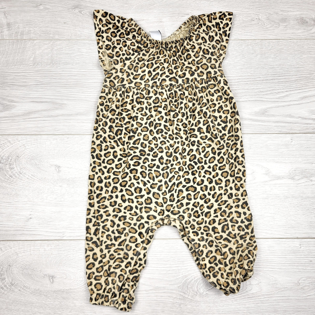 BVRN44 - Old Navy leopard print romper. Size 6-12 months