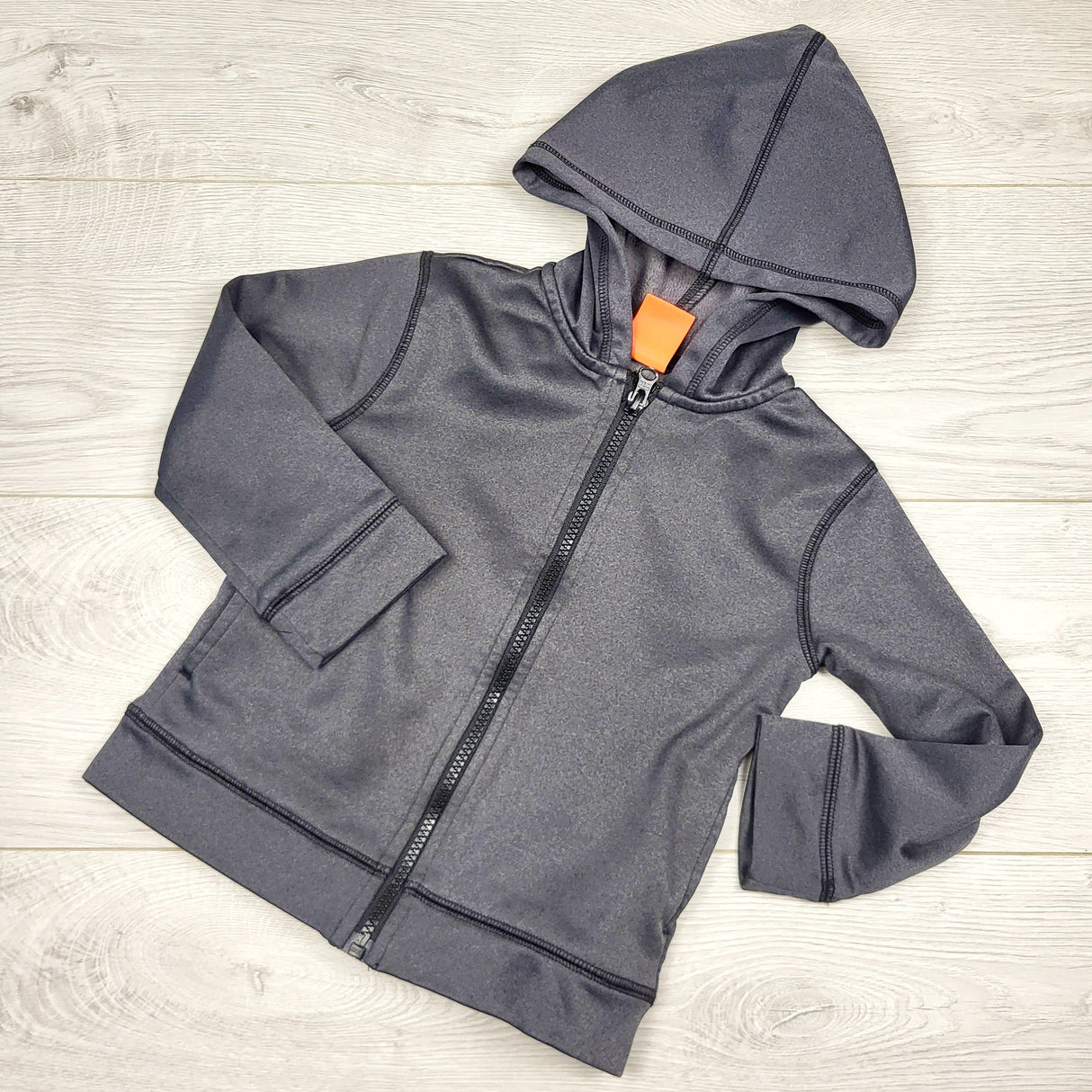 PETP2 - Joe grey zip up active hoodie. Size 3T