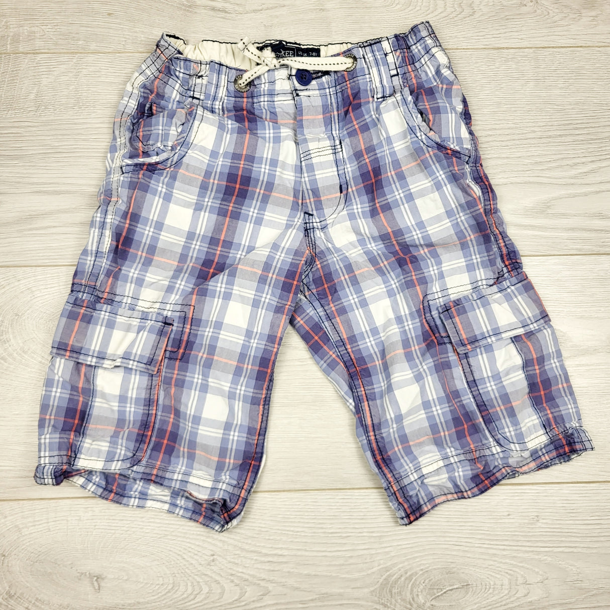 ADAL - Cherokee blue plaid shorts. Size 7/8