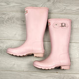 JKZ2 - Hunter matte pink rain boots. Youth size 3