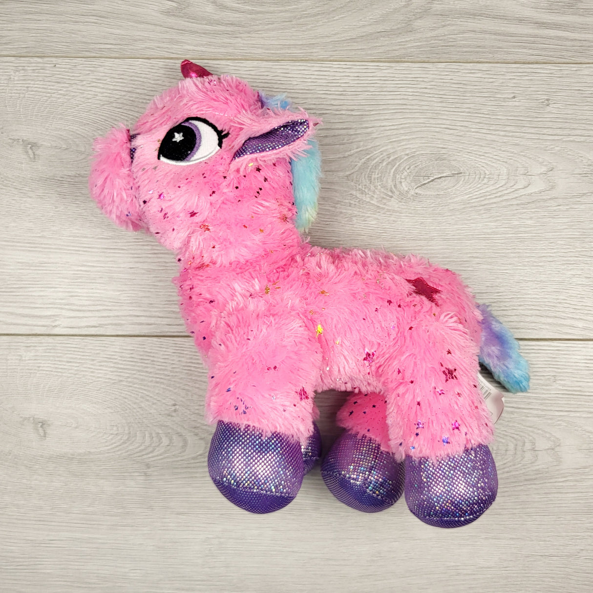 JKZ2 - Pink unicorn plush. Approx 12 inches