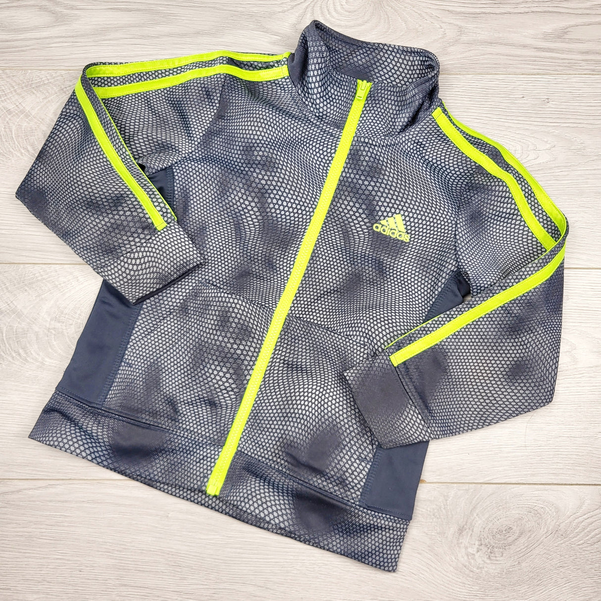 TCAD1 - Adidas grey zip up active jacket. Size 3T