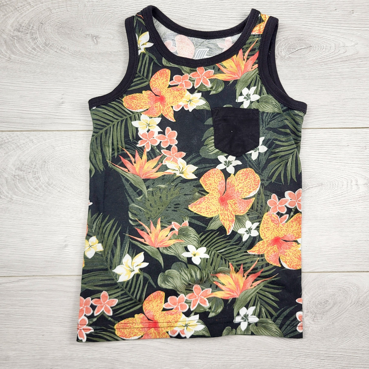 TCAD1 - Children's Place tropical print tank top. Size XS (4/5Tish)