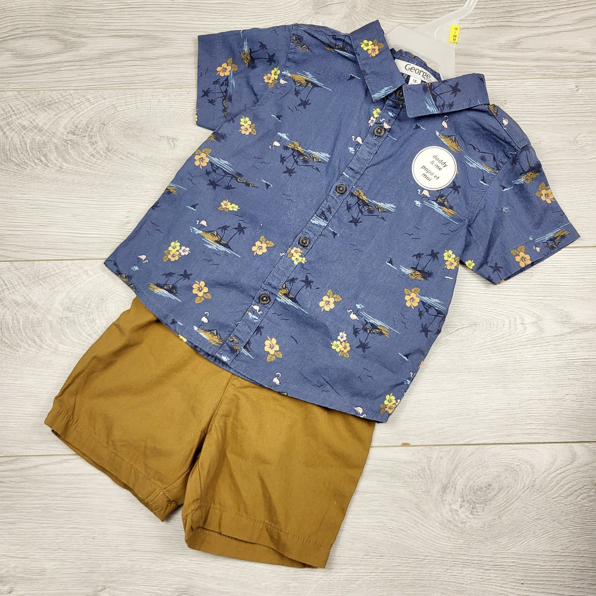 TCAD11 - NEW - George 2pc short set. Size 18-24 months