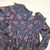 KJHN1 - Oshkosh navy floral print chiffon dress. Size 2T