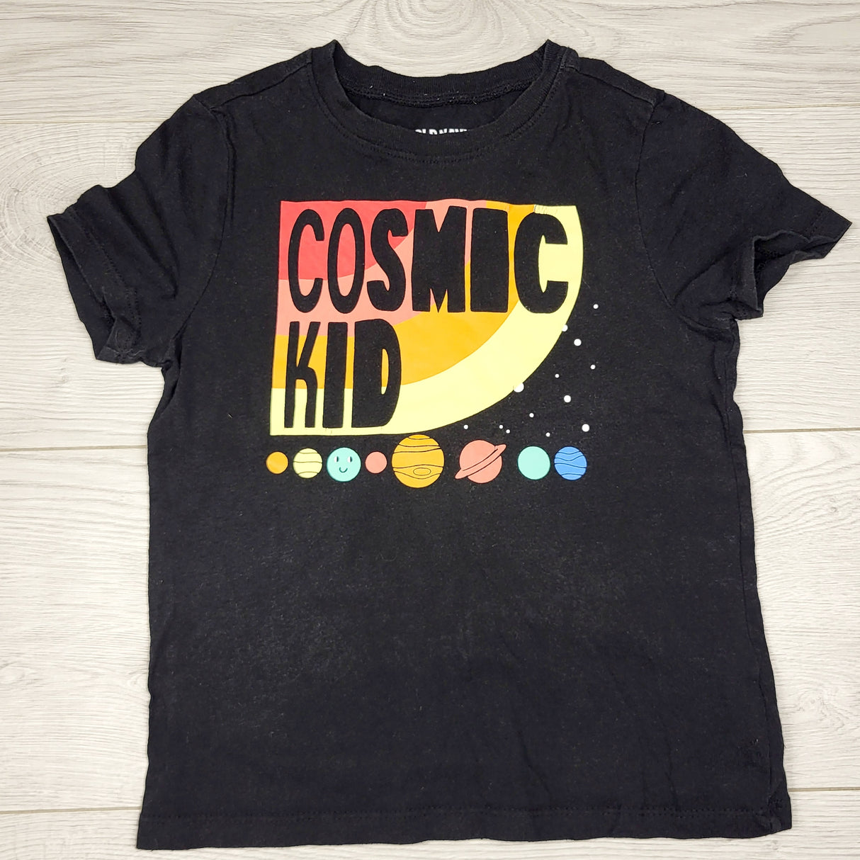 JFAR1 - Old Navy black "Cosmic Kid" t-shirt. Size 5T