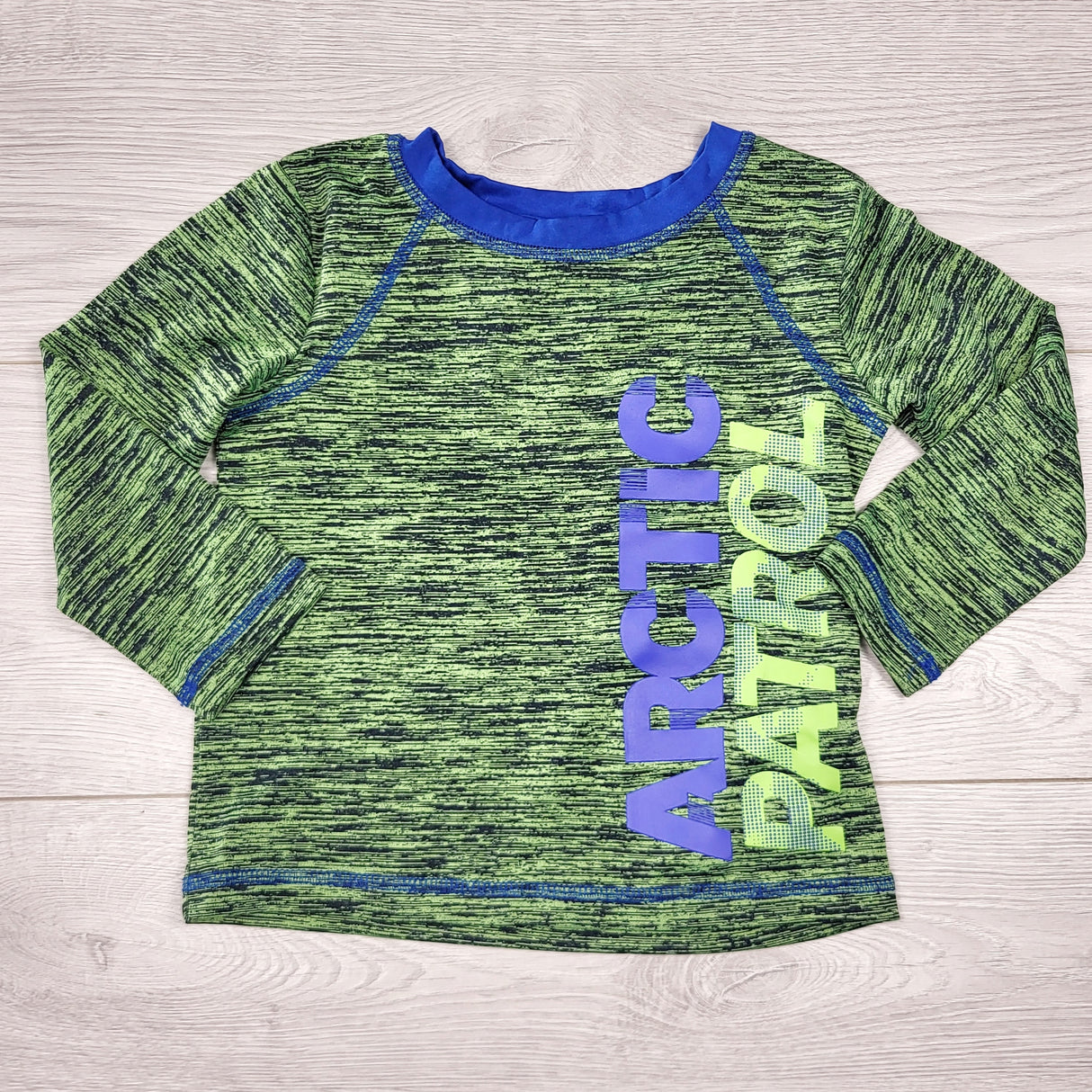 THNG1 - Joe marled "Arctic Patrol" active top. Size 2T