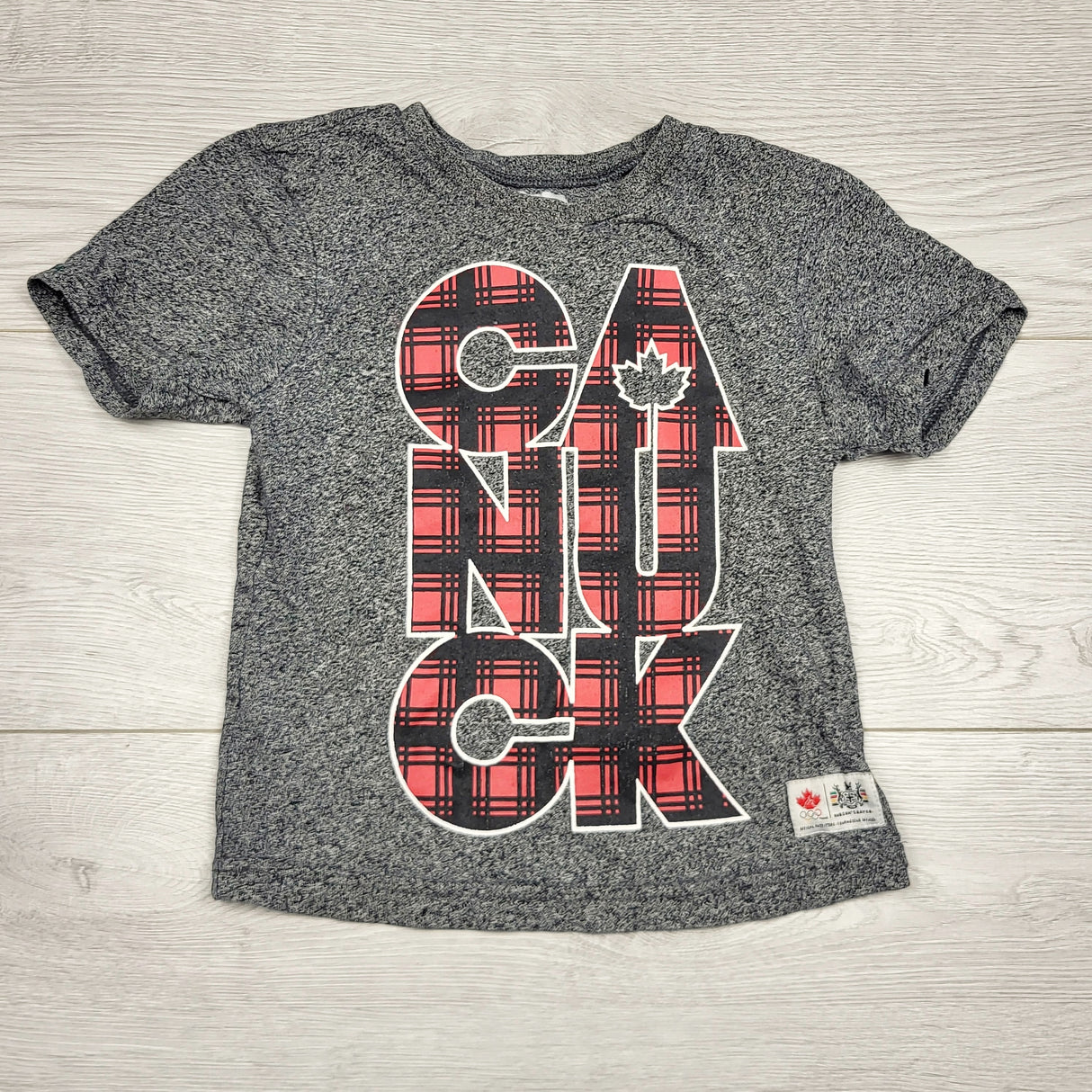 THNG1 - HBC grey marled "Canuck" t-shirt. Size 3T