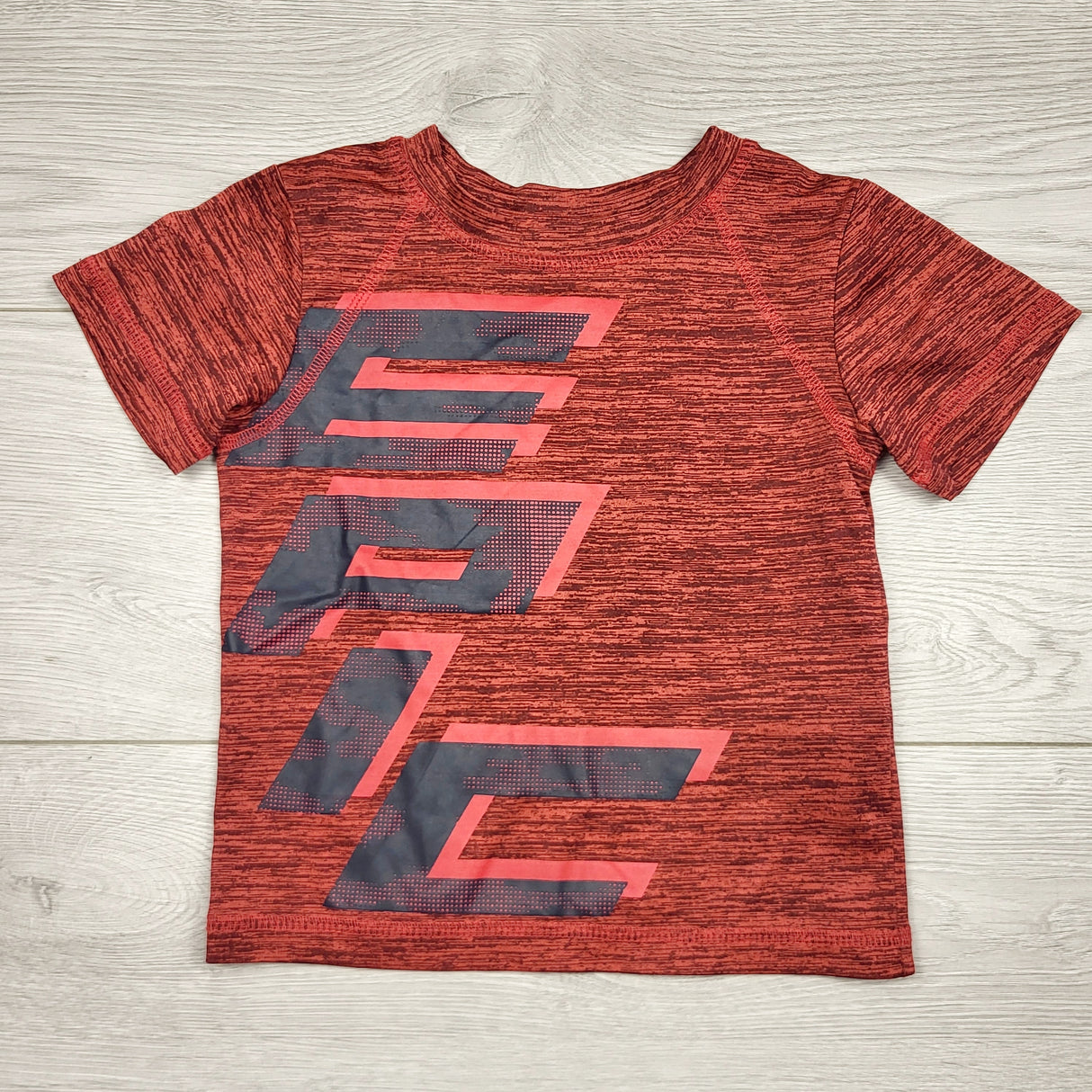 THNG1 - Joe red marled "Epic" active shirt. Size 2T