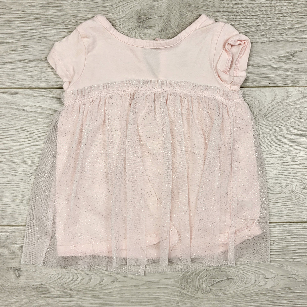 THNG1 - Joe pink dress with tulle overlay. Size 3-6 months