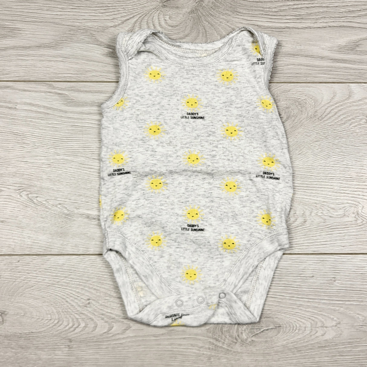 THNG11 - Bundles grey tank style bodysuit with suns. Size 3-6 months